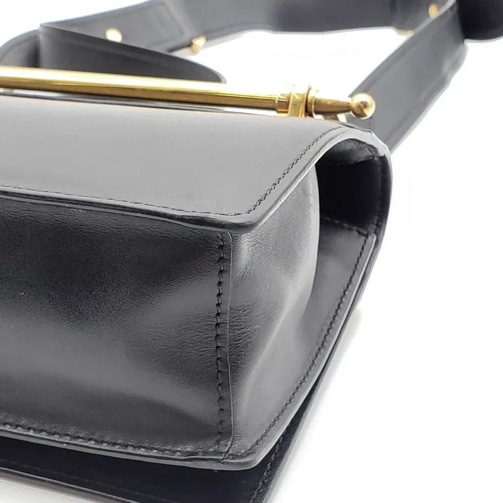 100% Authentic Prada Cahier Black Clutch Shoulder Bag - Picture 9 of 16